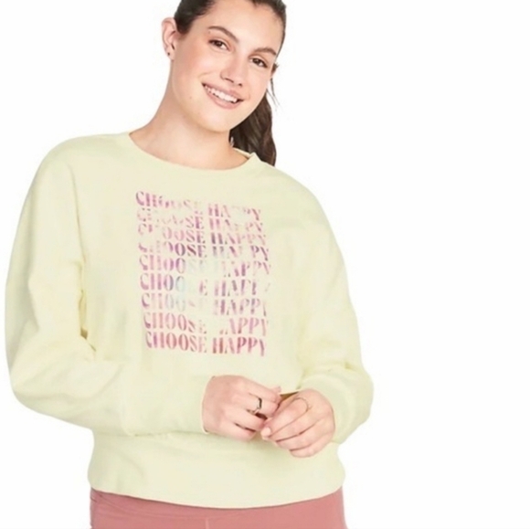 Old Navy "Choose Happy" Crewneck Sweatshirt - Picture 1 of 5